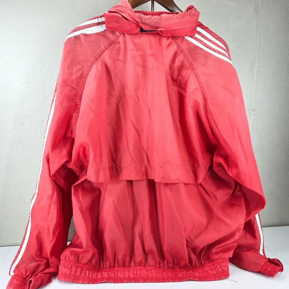 VTG90s Adidas Team True To The Athlete Embroidered 3-Stripe Windbreaker Sz L